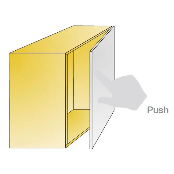 Толкатель PushOpen с магнитом врезной длинный (серый) арт.915-7186-380-00 - 4