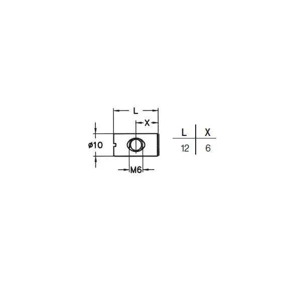 Гайка-бочонок Titus 10х12/M6 мм. Арт: 394-2043-040-00 - 10