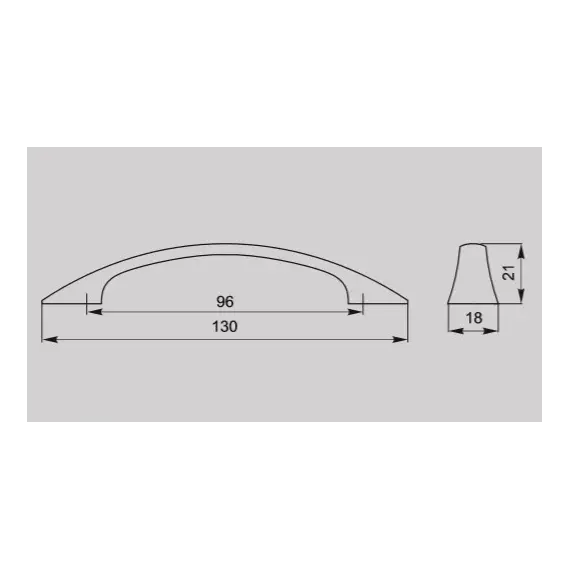 Ручка скоба для мебели Валмакс FS-046 096 Me, 96 мм, золото матовое (ТЗ). - 10