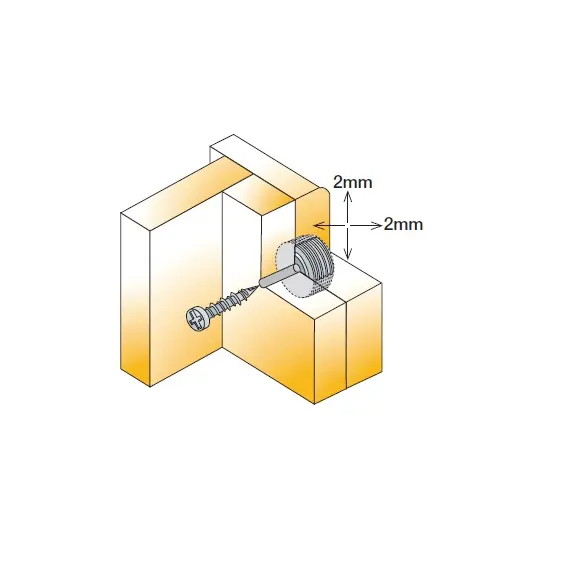 Регулятор передней панели ящика, d20 мм, белый арт.006308-877-001 - 4