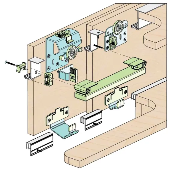 Профиль нижний для раздвижных систем RAM 1000 мм (алюм.) арт.RAM.E1000 - 2