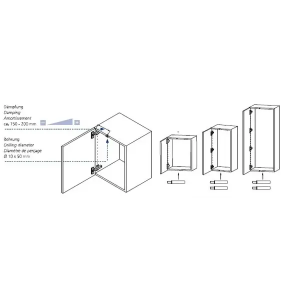 Толкатель STOPIX 15 с демпфером врезной (серый) арт.B2021941 - 4