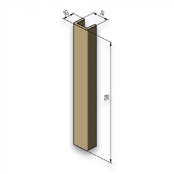 Цокольная заглушка "П-образная" 100мм, Белый, к-т их 2-х шт. арт.ЦЗП100б-К1