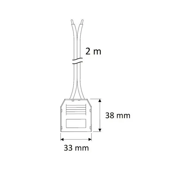 Разветвитель на 3 LED светильника, провод 2 м, 2x0,22мм2, черный арт.OKSZ-2M-LED-3-CZ - 23