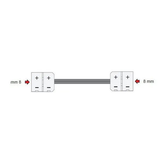 Коннектор для 2-ух LED лент 8 мм, провод 15 см арт.MO-LF08-0,15M-D1 - 63