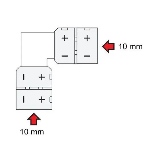 Коннектор для LED ленты 10 мм, угловой арт.MO-LF10-L-D1 - 63