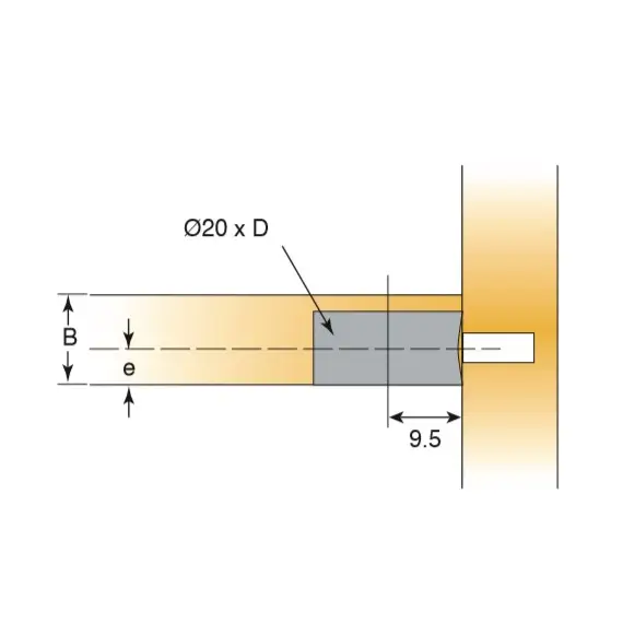 Эксцентрик мебельный полкодержатель Titus System 6 Quickfit-Expando Wedgefix для плиты 16 мм белый. Арт: 006473-877-001 - 87