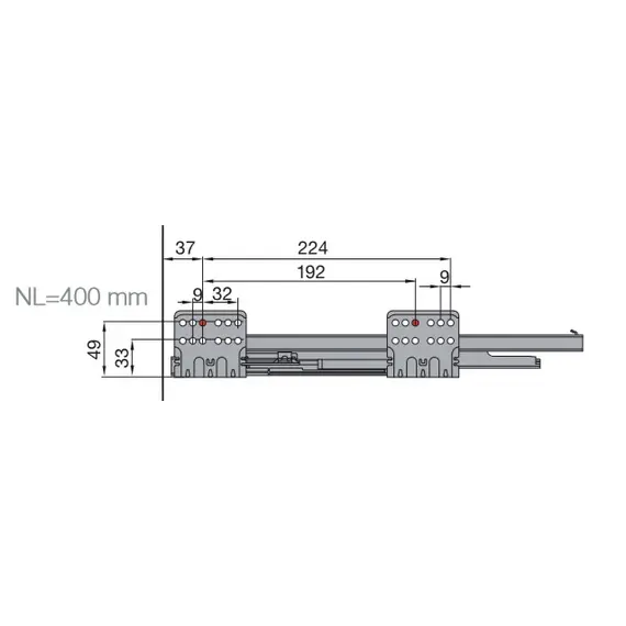 Выдвижной ящик с тонкой стенкой Titus Tekform slimline DW70 400 мм, цвет белый. Арт: 655-8E40-150-00 - 76