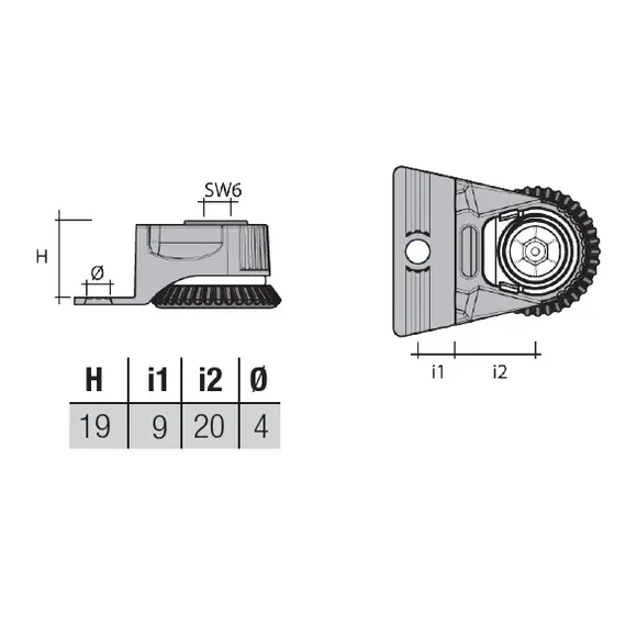 Опора регулируемая арт.PI30ZL - 4
