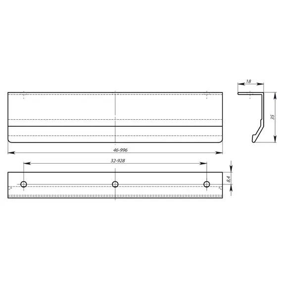 Ручка-профильная Черный матовый №09 Саморез 3,0*12 (о.к.) с п.г. ПЗ арт.PN (015).02.16.128.196.000 чм - 2