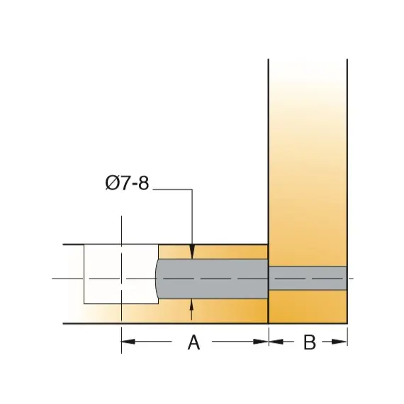 Дюбель мебельный концевой Titus System 5 длина 50,5 мм. Арт: 005610-885-301 - 45