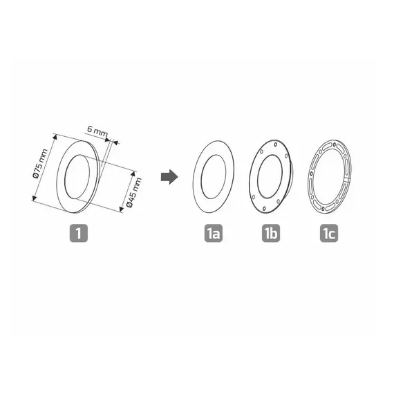 Светильник LED MAGNETO 2,6W 12VDC 4000K, провод 2 м, белый арт.MAGNETO-BI-40K-01 - 155