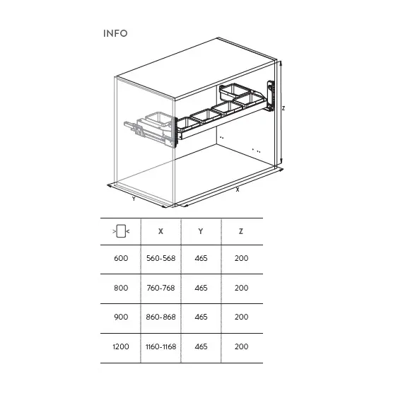 Органайзер верхний под мойку выдвижной, шкаф 1200мм арт.700A.SIGE.1200 - 35