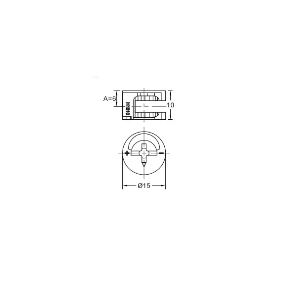 Эксцентрик, для плиты 12мм, Д15мм, серия 153, цинк арт.153-9695-1210-PC