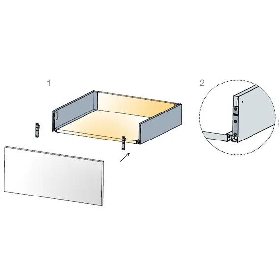 Кондуктор с лого для ящиков Tekform slimline 100 мм, черный арт.655-8017-390-00