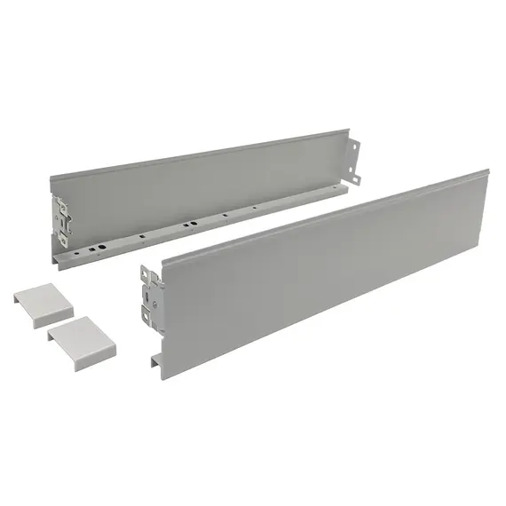 Боковые стенки ящика для направляющих CUBO, 450 мм, h=158 мм, серый арт.681-9450-7035