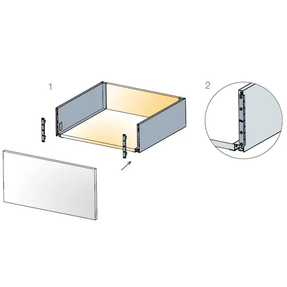 Кондуктор с лого для ящиков Tekform slimline 145 мм, черный арт.655-8018-390-00