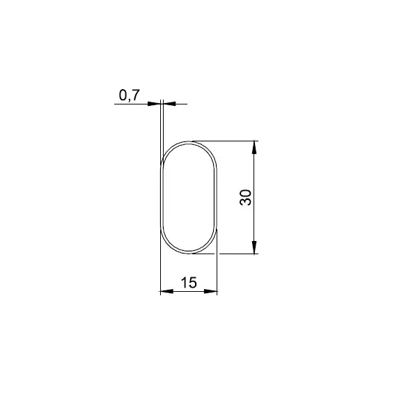 Штанга d15x30мм, хром арт.139.3000.60