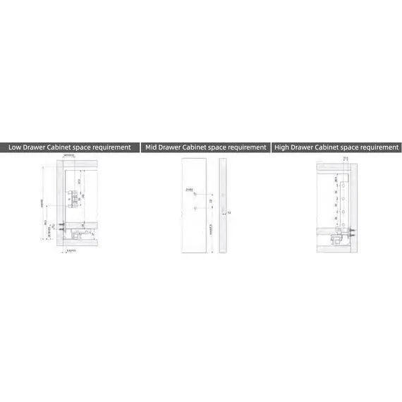 Боковые стенки ящика для направляющих CUBO, 550 мм, h=158 мм, белый арт.681-9550-9010