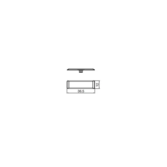 Крышка на петлю Titus T-type TeraBlack 110/0 мм арт.728-1286-956-00 - 2