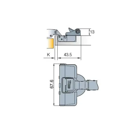 Петля мебельная Titus Basic-I 2 90 градусов 110/48/0 мм. арт.954-0800-050-00 - 1