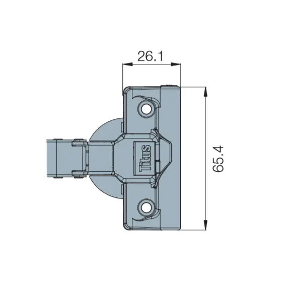 Петля мебельная Titus T-Type Glissando 90 градусов с доводчиком 120/48/0 мм. арт.701-0US0-054-00 - 5