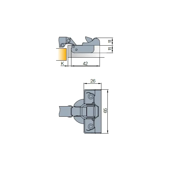 Петля B-type i3 с доводчиком Glissando 110/52/9 мм арт.242-0975-054-00 - 5