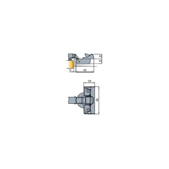 Петля B-type i3 с доводчиком Glissando угловая 45 110/48/18 мм арт.242-0H49-650-00 - 7