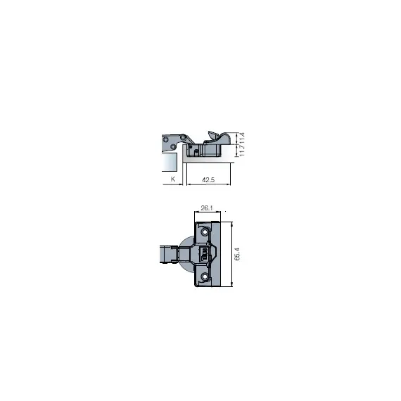 Петля T-type TeraBlack Glissando с доводчиком 110/45/0 мм и cистемой ускоренной сборки Easy-fix арт.701-0AT4-956-00 - 9