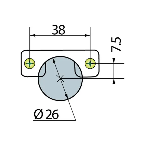 Петля мебельная Titus Miniprimat 90 градусов 95/38/9 мм. арт.243-0B36-050-00 - 1