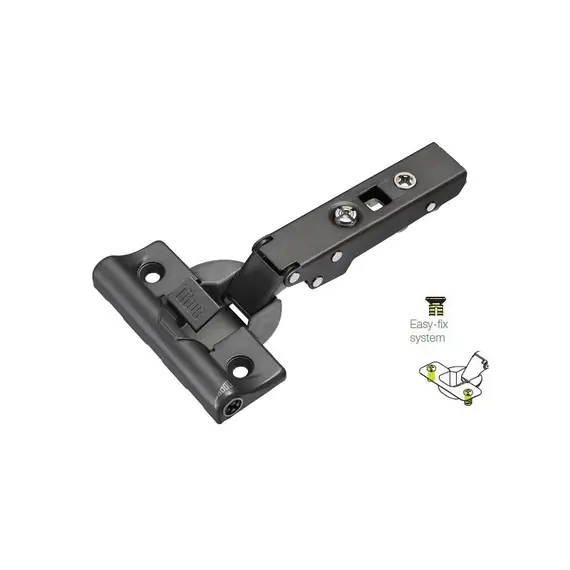 Петля мебельная Titus T-Type Noir Glissando с доводчиком 90 градусов 110/45/0 мм и cистемой ускоренной сборки Easy-fix арт.701-0AT4-068-00