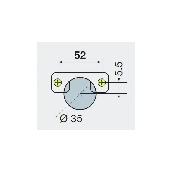 Петля с доводчиком T-type Glissando 110/52/17 мм арт.701-0DP0-054-00 - 3