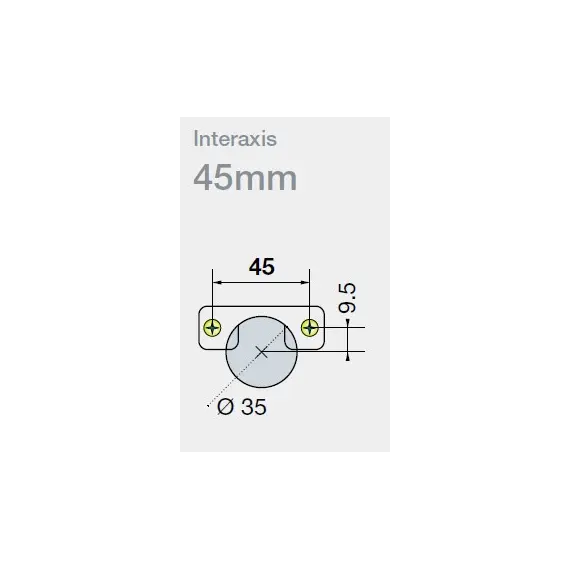 Петля T-type 110/45/9 мм Touch Opening арт.704-0595-054-00 - 3