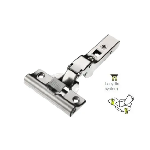 Петля мебельная Titus T-Type Glissando 90 градусов с доводчиком 110/48/9 мм и cистемой ускоренной сборки Easy-fix арт.701-0CS4-650-00