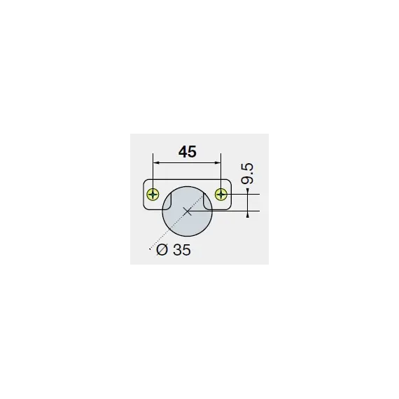 Петля T-type 110/45/0 мм Touch Opening арт.704-0593-054-00 - 3