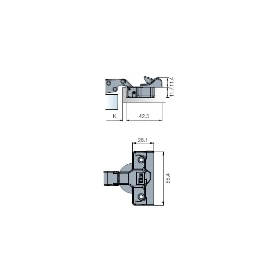 Петля T-type-i TeraBlack Glissando 110/48/9 45 гр арт.701-0D84-961-00 - 11