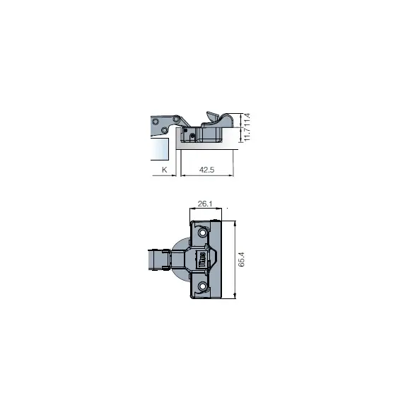 Петля T-type-i TeraBlack Glissando 110/48/17 90 гр арт.701-0A98-961-00 - 7