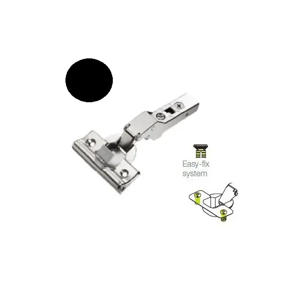 Петля мебельная Titus T-Type Noir Glissando угловая 15 градусов с доводчиком 110/45/9 мм и cистемой ускоренной сборки Easy-fix Арт: 701-0D76-668-00