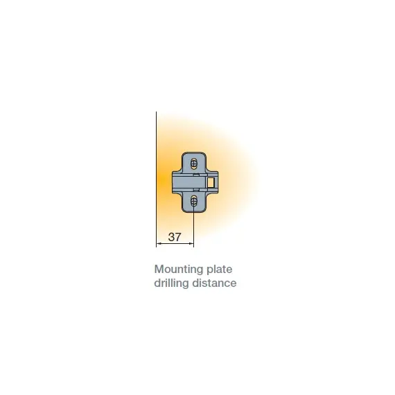 Монтажная планка петли Titus Wide Angle Hinge на широкоугольную петлю 270 град. Арт: 244-0848-650-0B - 1