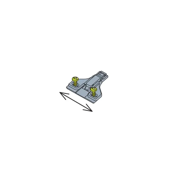 Монтажная планка петли Titus S-type F3 мм. Арт: 244-3654-650-00 - 1