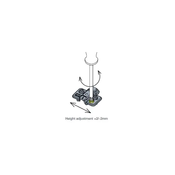 Монтажная планка петли T-type TeraBlack F0 мм крест. с винтами 6,3х15 мм арт.700-0KC0-956-00 - 3