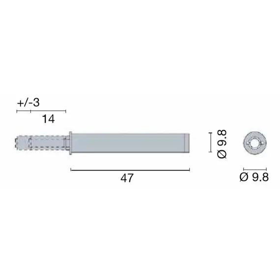 Толкатель Push Latch MC с магнитом, короткий, черный арт.915-7185-390-00 - 1