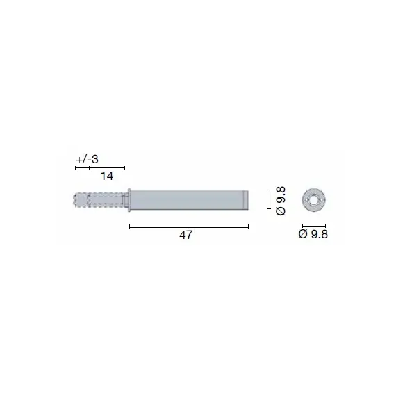 Толкатель Push Latch MC, короткий, темно-серый арт.915-7187-383-00 - 1