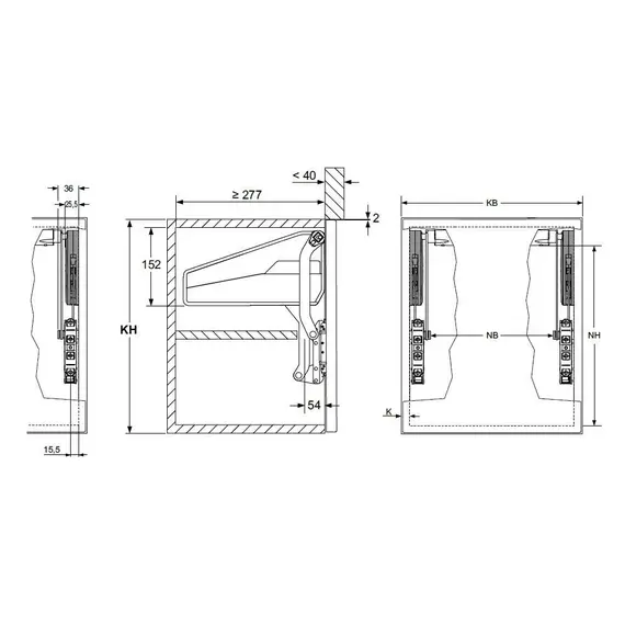 Подъемник ФриСлайд, Q1us, комплект H380-500 мм арт.2719080006 - 4