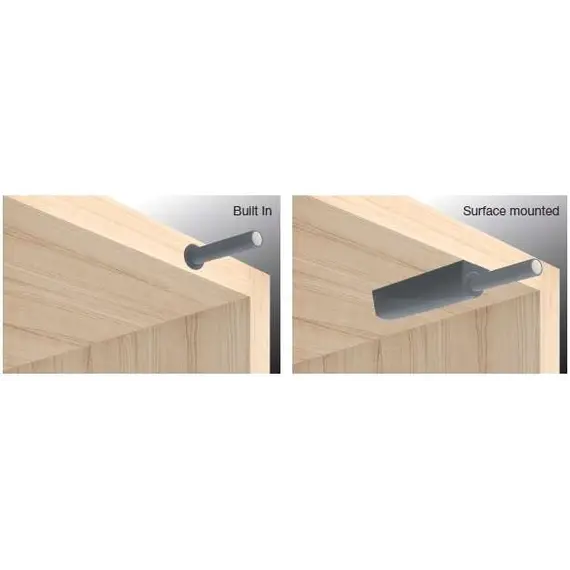 TL40.RA Толкатель Touch Latch с резиновым наконечником, антрацит - 1
