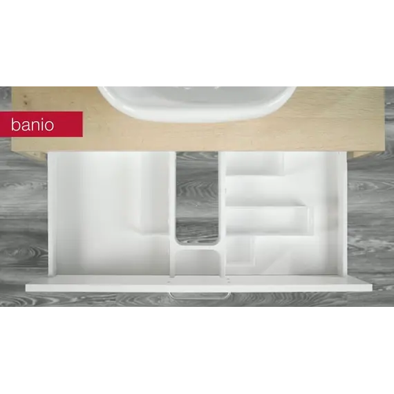 5015.11.20071 Левый фиксатор рамки для закрывания выреза сифона Banio Ninka, белый - 2
