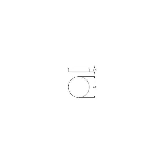 245-4236-390-N1 Заглушка Titus на чашку петли ST и Basic круглая, пластик черный - 1