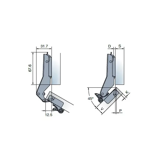 701-0B10-961-00 Петля T-type-i TeraBlack Glissando 110/48/17 45 гр - 5