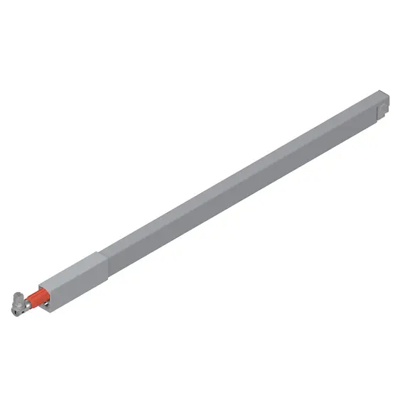 ZRG.437RSIC L R9006 Продольный релинг TANDEMBOX (сверху), ящик с высоким фасадом, 500 мм, левый, antaro, серый металлик