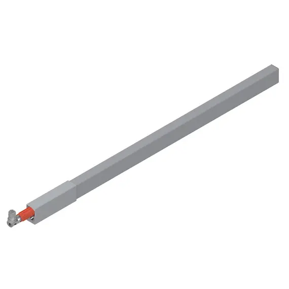ZRG.387RSIC R R9006 Продольный релинг TANDEMBOX (сверху), ящик с высоким фасадом, 450 мм, правый, antaro, серый металлик